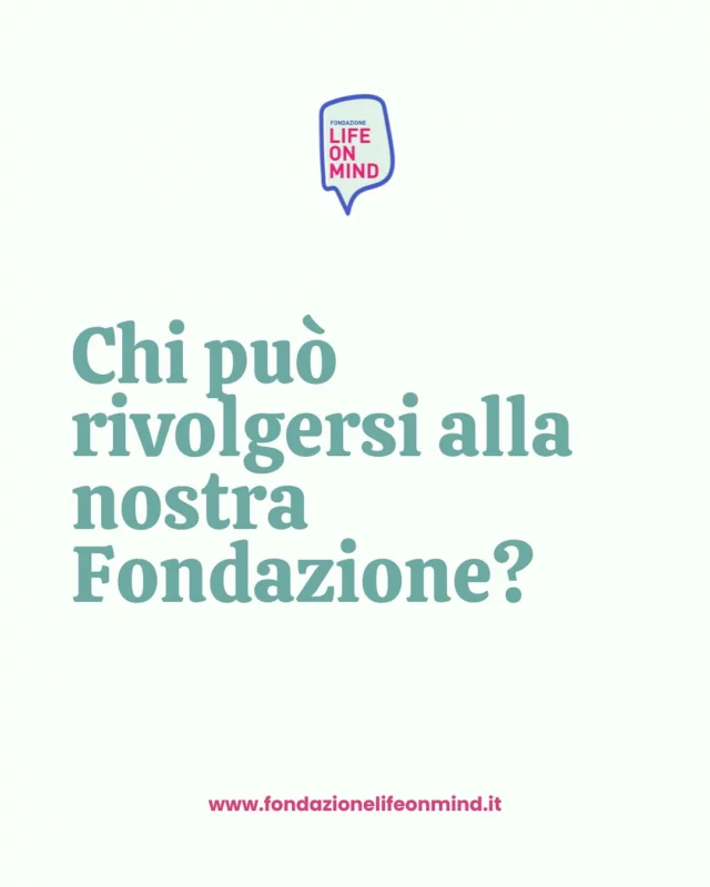 Chi può rivolgersi alla nostra fondazione?  👉 Chiunque senta che il proprio rapporto con il cibo, il corpo o il controllo sta diventando fonte di sofferenza.
 👉 Chi è vicino a qualcuno che soffre e vuole capire come essere d’aiuto.
 👉 Chi vuole prevenire, informare, formare.
 👉 Chi cerca una rete con cui costruire consapevolezza e cura.  💜 per qualsiasi informazione potete contattarci in dm o scrivere alla mail info@lifeonmind.it  #dca #dcarecovery #percorso #ambulatori